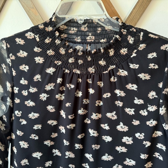 Madewell Mistlight Mockneck Dress in Seattle Floral Black Size S - Picture 5 of 16